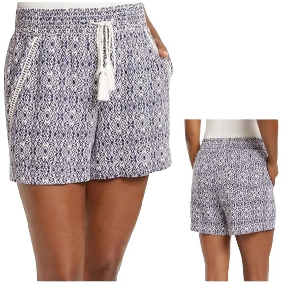 Briggs Navy Linen Blend Drawstring Pullon Shorts SIZE-LARGE - Picture 11 of 11